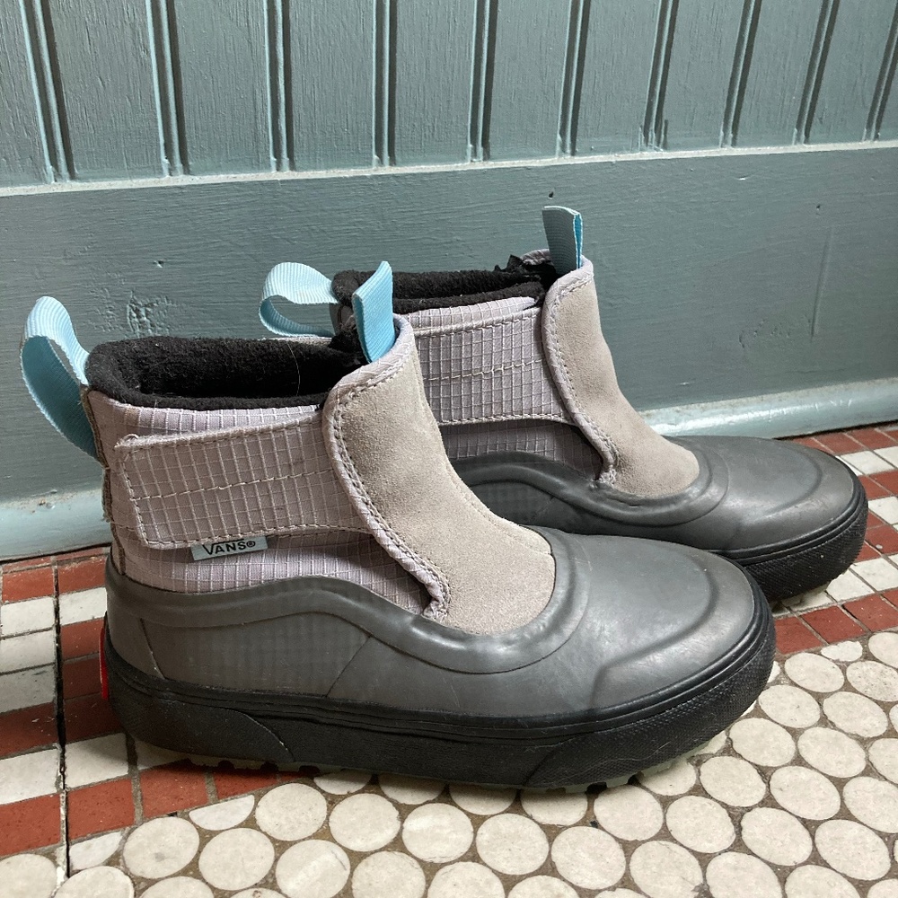 Vans Kids' Slip-On Hi Terrain MTE-1 Shoes Rain Snow Gray